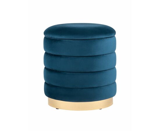 Пуф Франсис с ящиком велюр синий | Интернет магазин мебели и декора LifeDekor