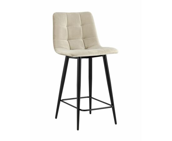 Стул полубарный Джанго велюр бежевый высота сиденья 60 см | Интернет магазин мебели и декора LifeDekor