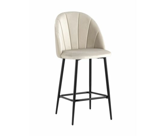 Стул полубарный Логан велюр бежевый | Интернет магазин мебели и декора LifeDekor