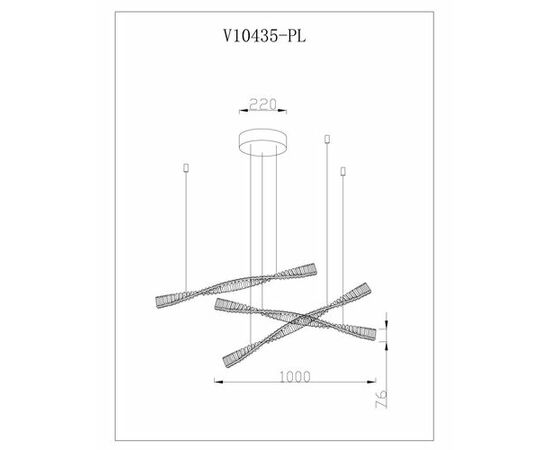 Светодиодная подвесная люстра Moderli V10435-PL Asti, изображение 7 | Интернет магазин мебели и декора LifeDekor