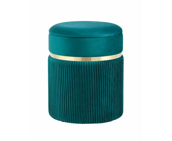 Пуф Миранда с ящиком велюр бирюзовый | Интернет магазин мебели и декора LifeDekor