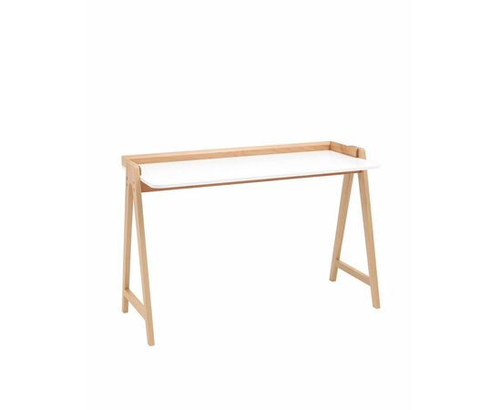 Стол письменный Pyramid 118*53 белый/светлое дерево | Интернет магазин мебели и декора LifeDekor