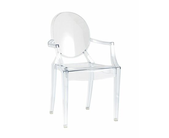 Стул Victoria Ghost с подлокотниками прозрачный | Интернет магазин мебели и декора LifeDekor