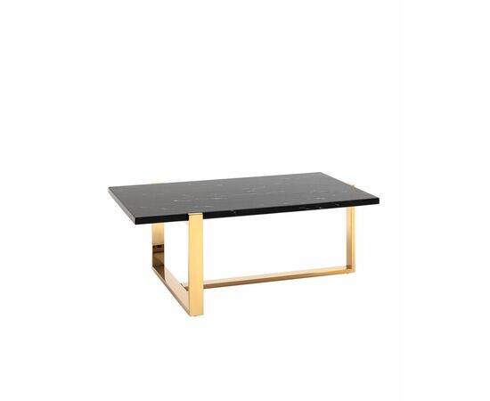 Журнальный столик Тоби 109*66 черный мрамор сталь золото | Интернет магазин мебели и декора LifeDekor