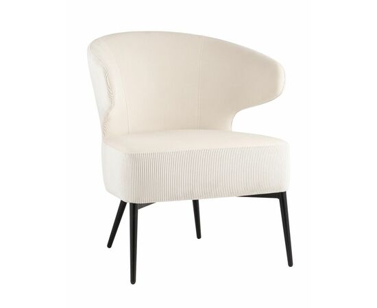 Кресло лаунж Royal Stripes велюр молочный | Интернет магазин мебели и декора LifeDekor