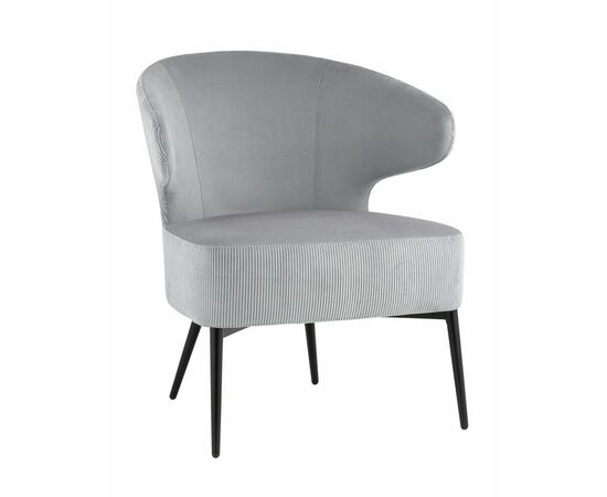 Кресло лаунж Royal Stripes велюр серый | Интернет магазин мебели и декора LifeDekor