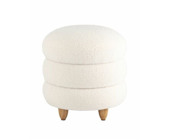 Пуф с ящиком Винни L тедди белый | Интернет магазин мебели и декора LifeDekor