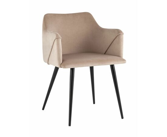 Стул с подлокотниками Джоэл велюр бежевый | Интернет магазин мебели и декора LifeDekor
