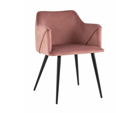 Стул с подлокотниками Джоэл велюр пыльно-розовый | Интернет магазин мебели и декора LifeDekor