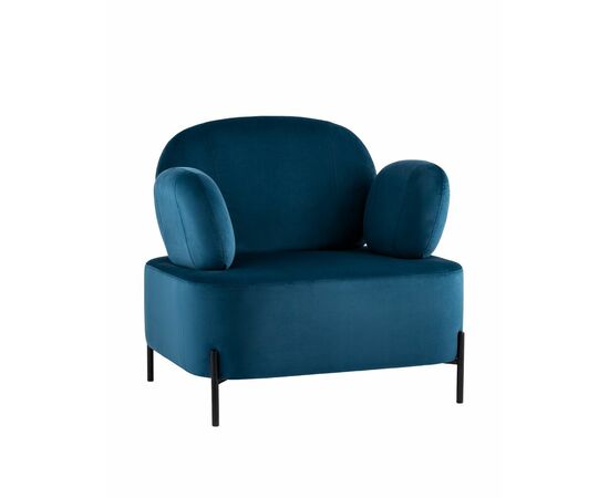 Кресло Кэнди с подлокотниками велюр синий | Интернет магазин мебели и декора LifeDekor