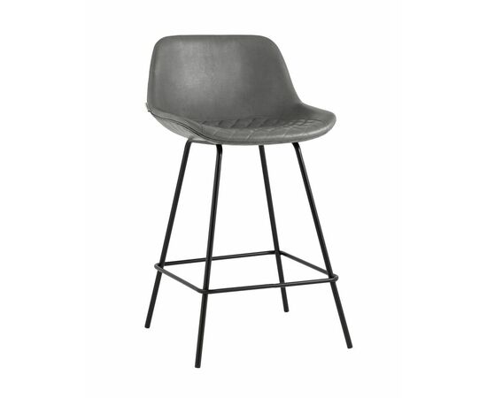 Стул полубарный Деймон экокожа серый | Интернет магазин мебели и декора LifeDekor
