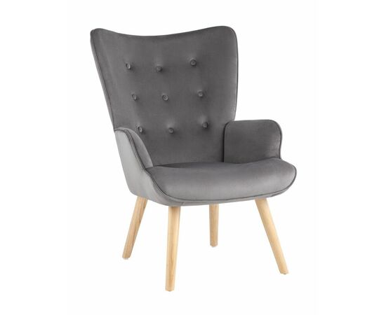 Кресло Хью велюр серый | Интернет магазин мебели и декора LifeDekor
