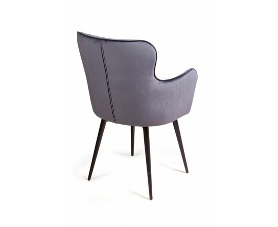 Стул c подлокотниками King, поворотный на 360 градусов, бархат серый 27, изображение 11 | Интернет магазин мебели и декора LifeDekor