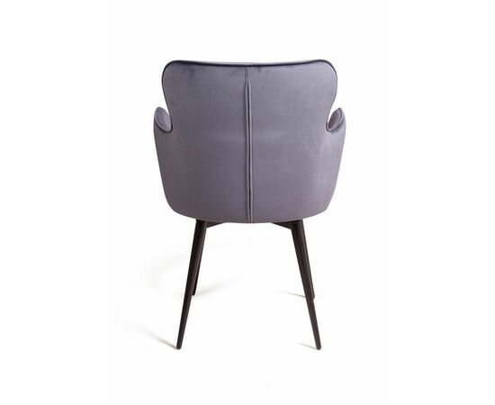 Стул c подлокотниками King, поворотный на 360 градусов, бархат серый 27, изображение 8 | Интернет магазин мебели и декора LifeDekor