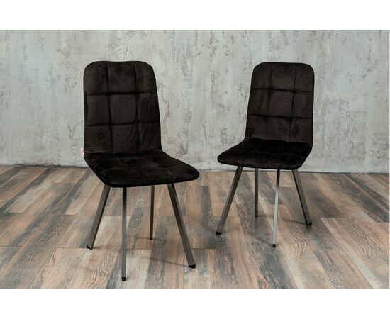 Стул мягкий SHADO Соната профиль черный велюр, каркас бриллант | Интернет магазин мебели и декора LifeDekor