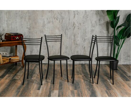 Стул для кухни SHADO Хлоя черный, каркас черный, изображение 5 | Интернет магазин мебели и декора LifeDekor