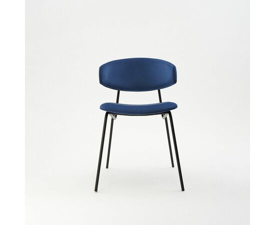 Дизайнерский стул FIT синий, черный металл, изображение 2 | Интернет магазин мебели и декора LifeDekor