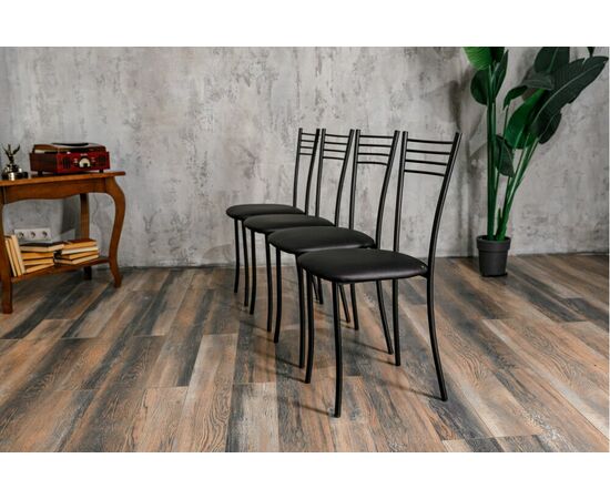 Стул для кухни SHADO Хлоя черный, каркас черный, изображение 6 | Интернет магазин мебели и декора LifeDekor