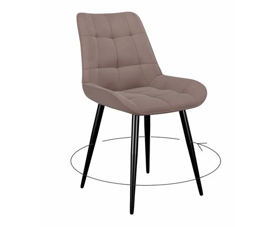 Стул DikLine 226 поворотный B5 LATTE, ножки черные | Интернет магазин мебели и декора LifeDekor