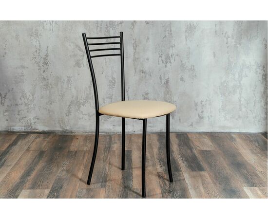 Стул для кухни SHADO Хлоя бежевый, каркас черный | Интернет магазин мебели и декора LifeDekor