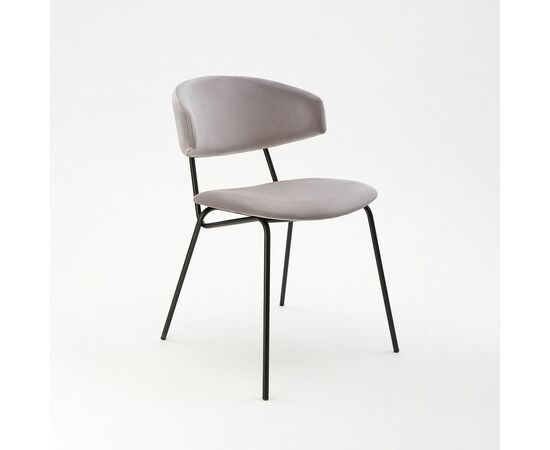 Дизайнерский стул FIT серый, черный металл | Интернет магазин мебели и декора LifeDekor