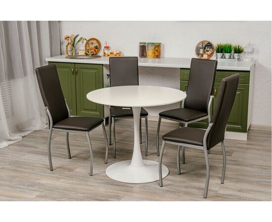 Кухонный стул SHADO Пекин коричневый на каркасе бриллиант, изображение 3 | Интернет магазин мебели и декора LifeDekor