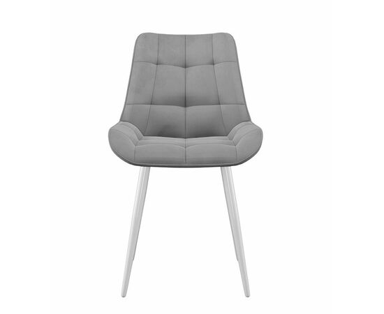Стул DikLine 226 поворотный B22 GREY, ножки белые, изображение 2 | Интернет магазин мебели и декора LifeDekor