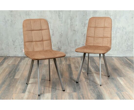 Стул мягкий SHADO Соната профиль коричневый велюр, каркас бриллант | Интернет магазин мебели и декора LifeDekor