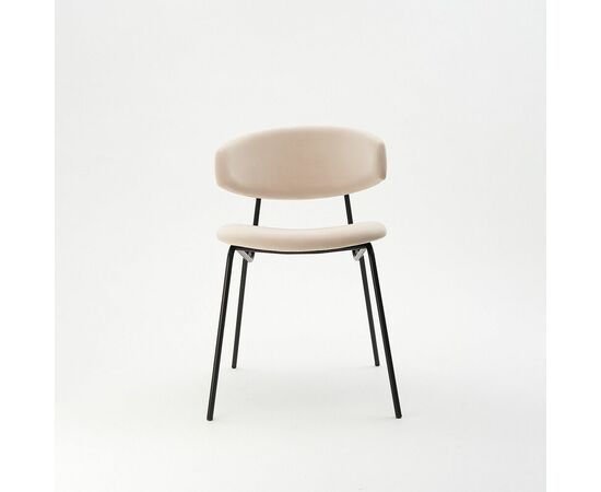 Дизайнерский стул FIT бежевый, черный металл, изображение 2 | Интернет магазин мебели и декора LifeDekor