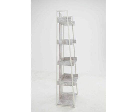 Этажерка ГРАНЖ-3, Цемент Светлый / Черный, изображение 2 | Интернет магазин мебели и декора LifeDekor