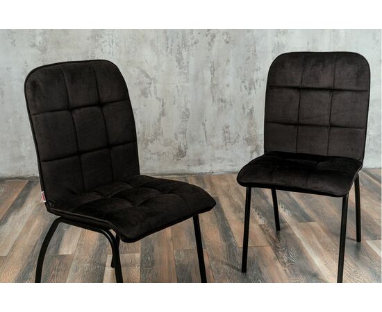 Кухонный стул SHADO София черный велюр, каркас черный, изображение 2 | Интернет магазин мебели и декора LifeDekor