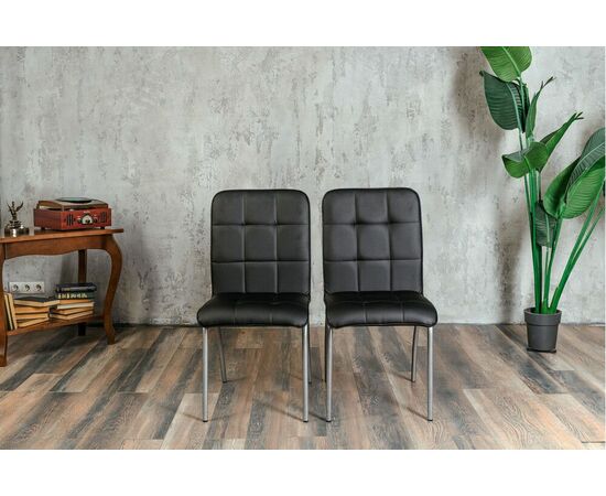 Кухонный стул SHADO София черный экокожа, каркас бриллиант, изображение 10 | Интернет магазин мебели и декора LifeDekor