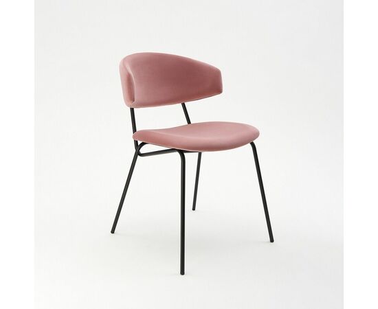 Дизайнерский стул FIT розовый, черный металл | Интернет магазин мебели и декора LifeDekor