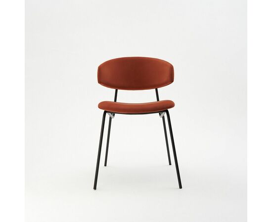 Дизайнерский стул FIT терракотовый, черный металл, изображение 2 | Интернет магазин мебели и декора LifeDekor