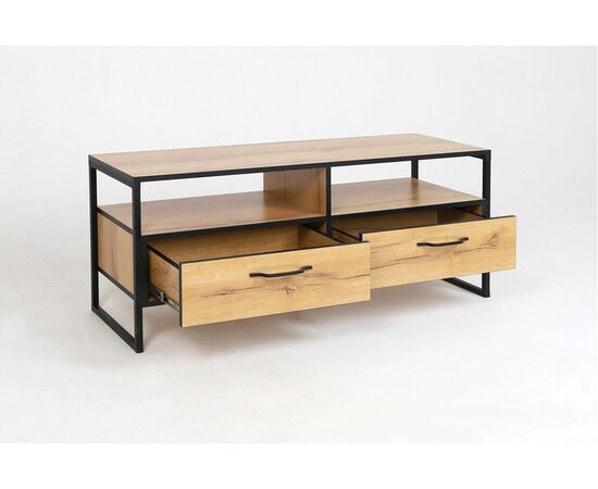 Тумба ТВ ВИРТОН-11, Дуб Крафт Золотой / Черный, изображение 4 | Интернет магазин мебели и декора LifeDekor