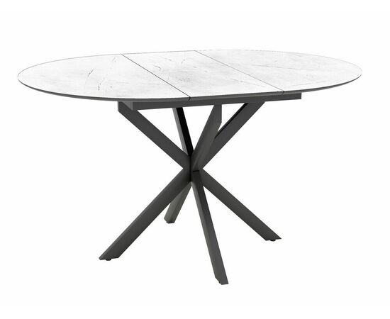 Стол обеденный BERGAMO, Жемчужный Перито/Черный, изображение 3 | Интернет магазин мебели и декора LifeDekor