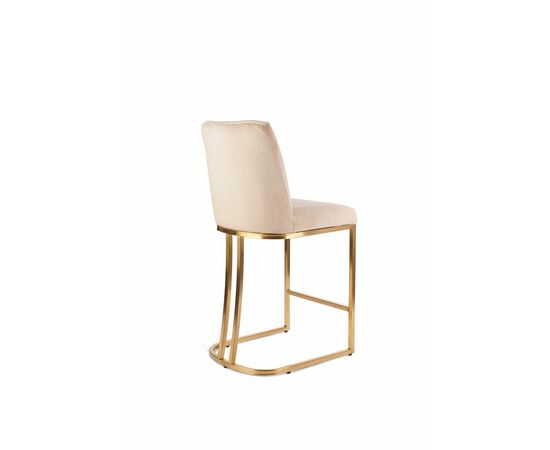 Стул барный Пресли BC-3024, бежевый/матовое золото, изображение 5 | Интернет магазин мебели и декора LifeDekor