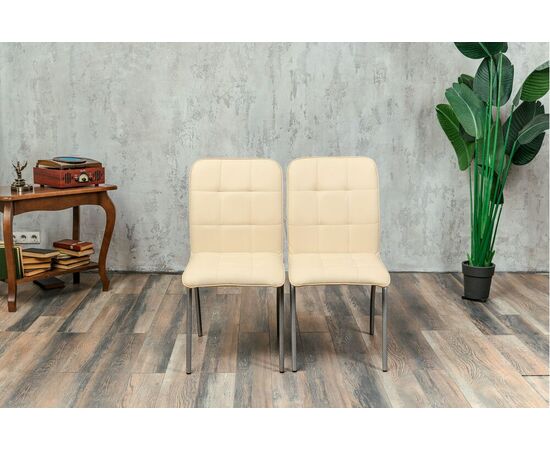 Кухонный стул SHADO София бежевый экокожа, каркас бриллиант, изображение 7 | Интернет магазин мебели и декора LifeDekor