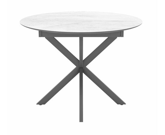 Стол обеденный BERGAMO, Жемчужный Перито/Черный, изображение 2 | Интернет магазин мебели и декора LifeDekor