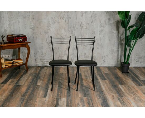 Стул для кухни SHADO Хлоя черный, каркас черный, изображение 10 | Интернет магазин мебели и декора LifeDekor