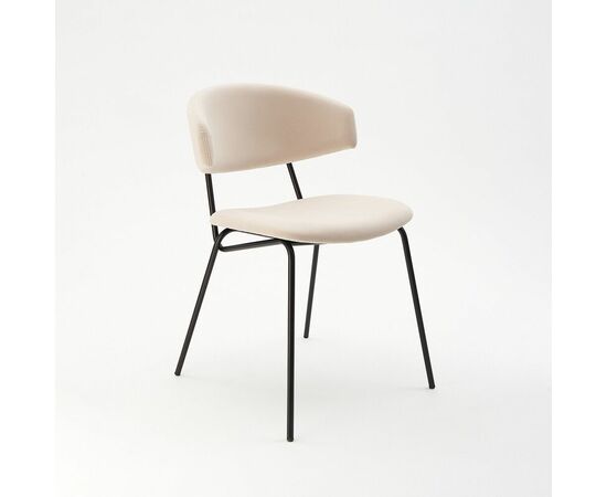 Дизайнерский стул FIT бежевый, черный металл | Интернет магазин мебели и декора LifeDekor