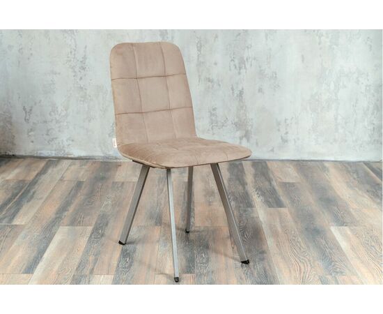 Стул мягкий SHADO Соната профиль бежевый велюр, каркас бриллант | Интернет магазин мебели и декора LifeDekor