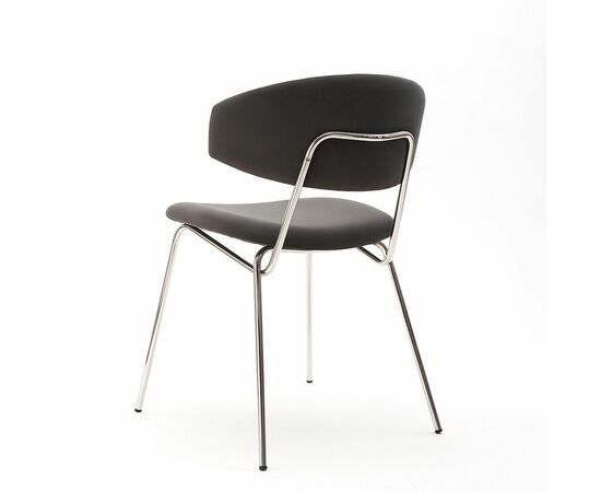 Дизайнерский стул FIT графит, основание хром, изображение 3 | Интернет магазин мебели и декора LifeDekor