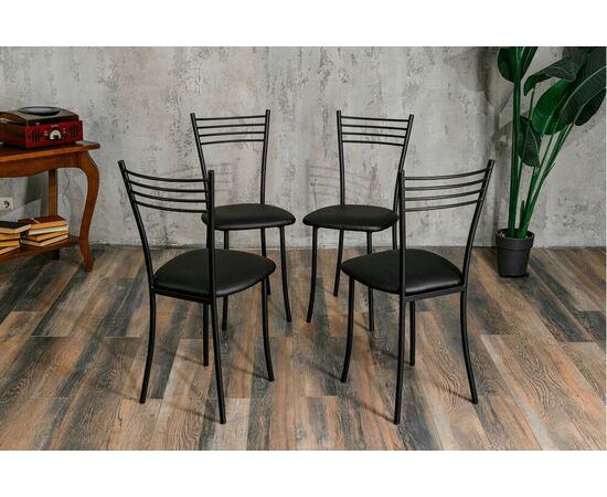 Стул для кухни SHADO Хлоя черный, каркас черный, изображение 8 | Интернет магазин мебели и декора LifeDekor