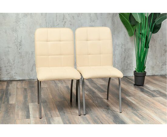 Кухонный стул SHADO София бежевый экокожа, каркас бриллиант, изображение 8 | Интернет магазин мебели и декора LifeDekor