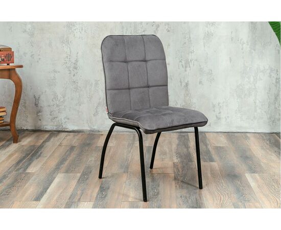 Кухонный стул SHADO София серый велюр, каркас черный | Интернет магазин мебели и декора LifeDekor