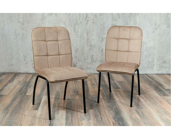 Кухонный стул SHADO София бежевый велюр, каркас черный | Интернет магазин мебели и декора LifeDekor