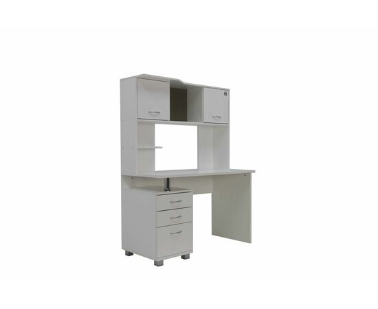 Стол компьютерный МАКСИМ-1, Белый Шёлк, изображение 3 | Интернет магазин мебели и декора LifeDekor