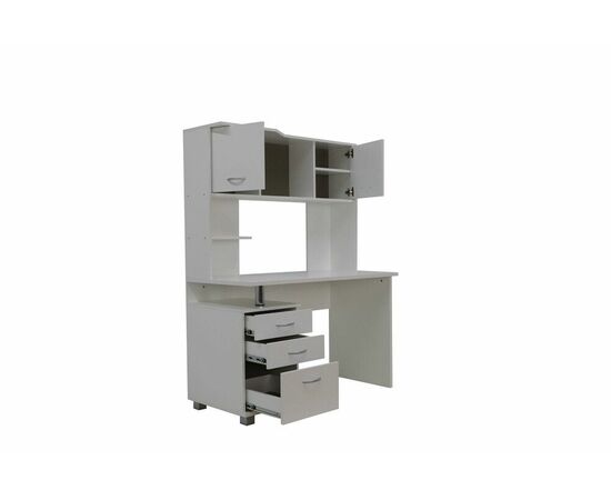 Стол компьютерный МАКСИМ-1, Белый Шёлк, изображение 4 | Интернет магазин мебели и декора LifeDekor