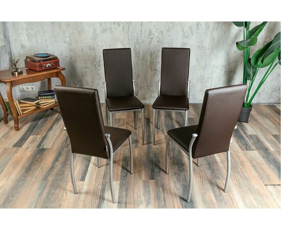 Кухонный стул SHADO Пекин коричневый на каркасе бриллиант, изображение 9 | Интернет магазин мебели и декора LifeDekor